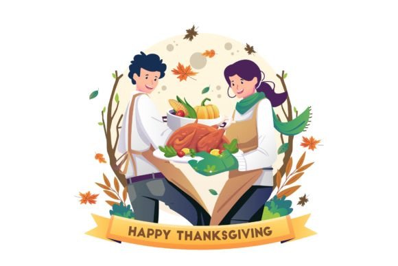 Celebrating Gratitude and Creativity: The Happy Thanksgiving Illustration