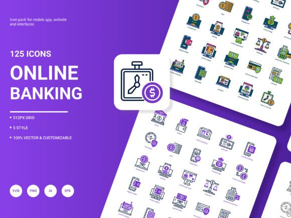 Enhancing Your Digital Presence with the Online Banking Icon Pack