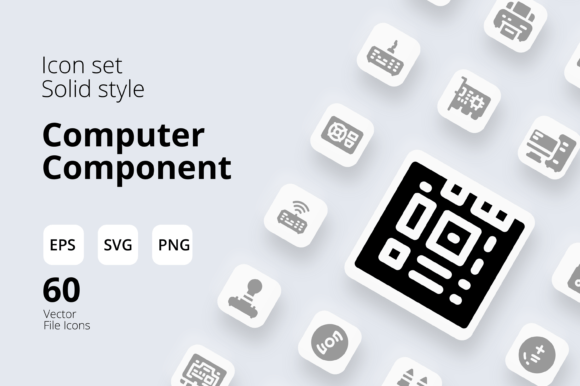 Exploring the Versatility and Utility of the Computer Component Icon Set Solid Style
