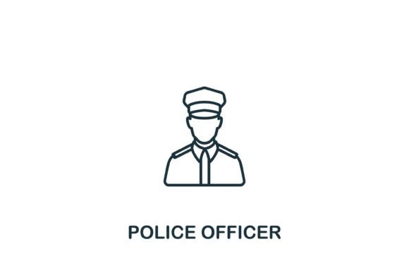 Police Officer Icon: A Versatile Symbol for Crime and Safety Graphics