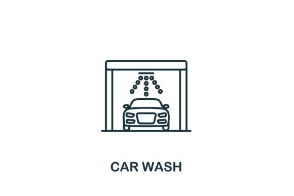 Simple Car Wash Icon for Diverse Uses