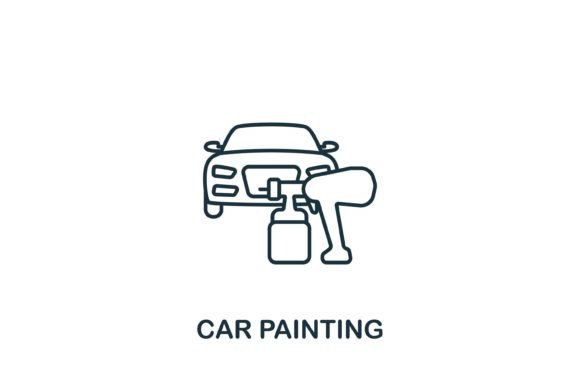 Strategic Use of Car Painting Icon for Enhanced Branding and Communication