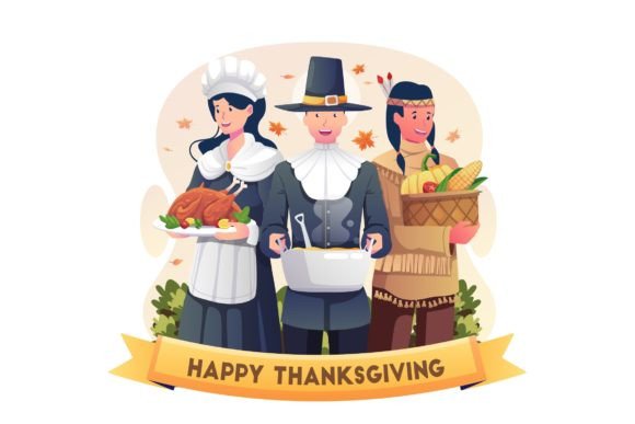 Thanksgiving Celebration Illustration: A Festive Design