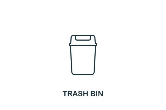 The Versatile Trash Bin Icon: A Simple Line Element for Modern Design