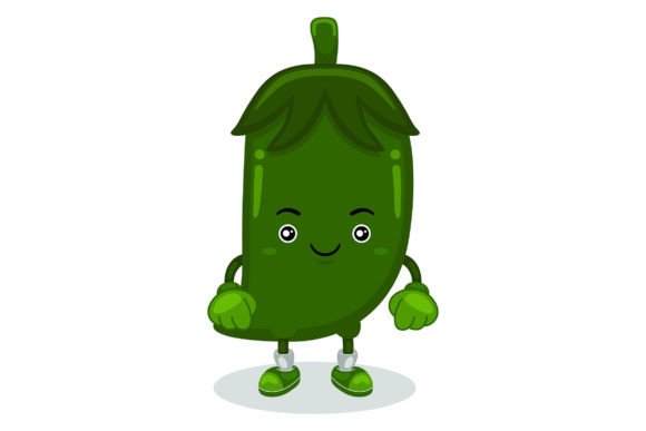 Unlocking Creativity with Cute Green Chili Mascot Character Vector