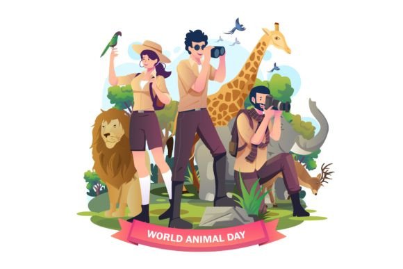 World Animal Day Illustration - SVG EPS: A Versatile Vector Design for Your Creative Projects